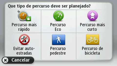 Para pegar o percurso alternativo, toque no balão na parte superior da tela. Se você não quiser seguir o percurso alternativo, continue dirigindo para receber instruções para seu percurso original.