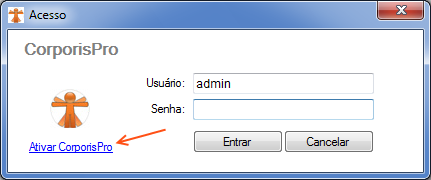 Para acessar o banco, um usuário inicial (Administrador) será criado com acesso total ao banco e ao sistema de administração de usuários.