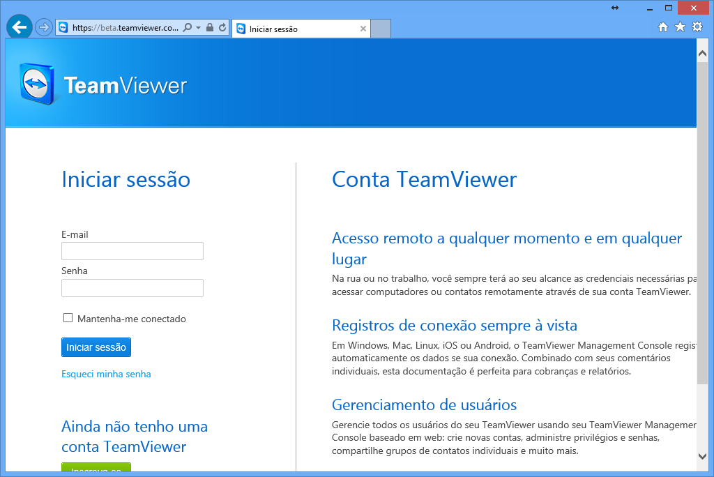 Computadores & contatos Gerenciamento de contatos 9. Clique em Concluir. 10. Para concluir a criação de sua conta do TeamViewer, clique no link de validação no e-mail que recebeu. 11.