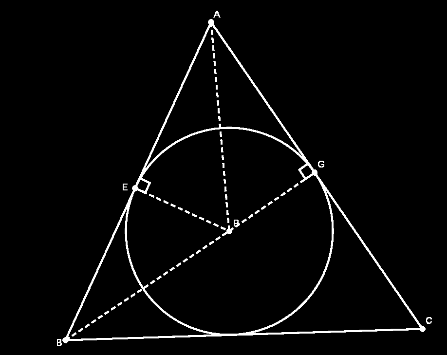 O Círculo Logo, só podemos ter que D pertence ao círculo. Definição 6.8. Um círculo está inscrito em um polígono se todos os lados são tangentes ao círculo.