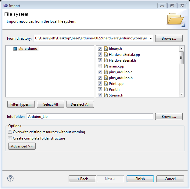 Figura 5 11. Compile o projeto: Project Build Project. Pronto, você acaba de gerar uma biblioteca do Arduino para uso no Eclipse.