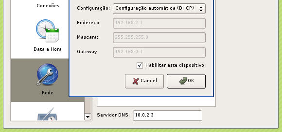 configuração automática (DHCP)