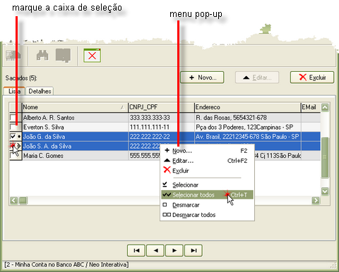 87 Boleto Expresso Versão 2.5 Cada cliente listado pode ser consultado de forma rápida através da aba detalhes 5.1.4.4 87.