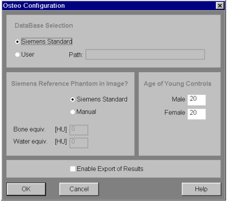 Anexos Figura A.23 - Janela Osteo Configuration. Após alteradas as configurações, o utilizador deverá guardá-las, premindo o botão OK.