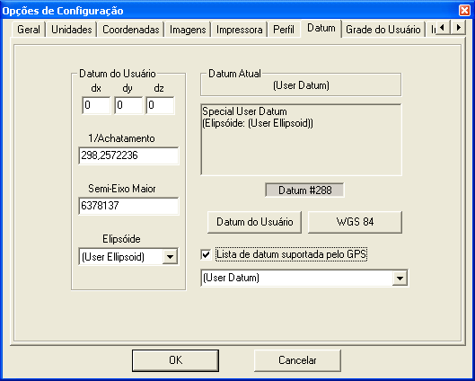 9.15 Datum Definido pelo Usuário No GTM PRO, é possível configurar um datum próprio que se chama User Datum.