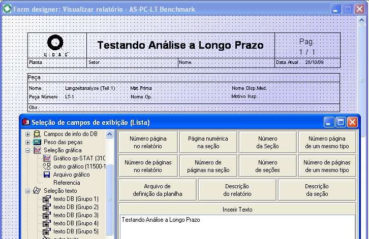 Dados compactados para visualização 17 5. Feche a janela de seleção de ponto de saída (lista) com o botão "OK" e volte à interface Form Designer. 6.