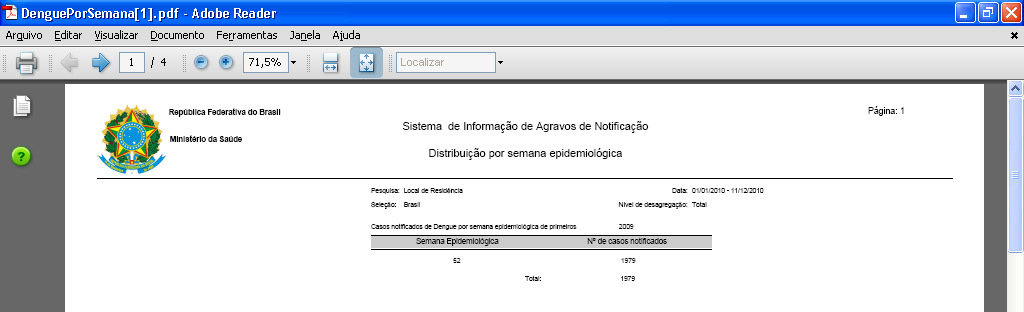 MS DATASUS Relatórios específicos NOTA Visualização utilizando o browser Internet Explorer: 3.