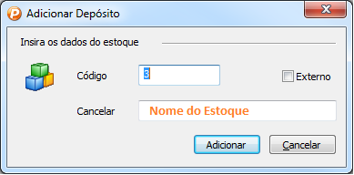 2. Cadastro de estoques 2.1. Cadastrar um estoque Os estoques são cadastrados no PrefGest, na aplicação Estoques, no Grupo de Compras. Figura 1.