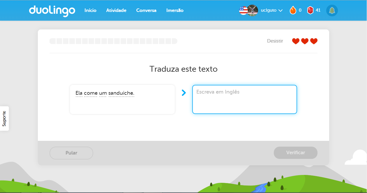 26 Figura 9 Ambiente de aprendizado do Duolingo Fonte: Printscreen de https://www.duolingo.com. Acesso em: 14 maio 2014 2.