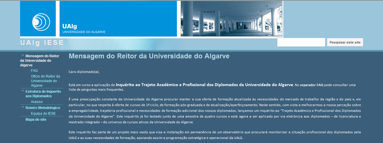 2. Divulgação de mensagens de reforço a partir do Facebook da Universidade do Algarve; 3.