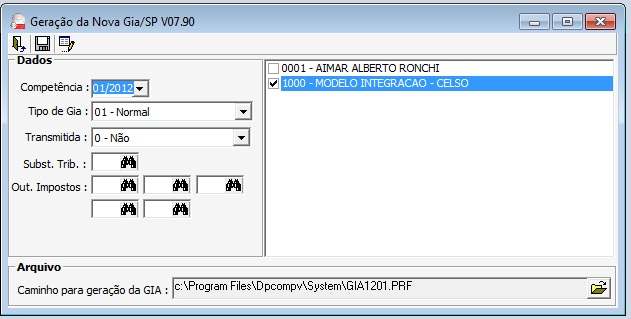 VERSO DA GIA Não mais utilizado, desde que a GIA passou para o Windows, mas ainda serve para mostrar, no relatório, os valores por grupos de CFOP, da