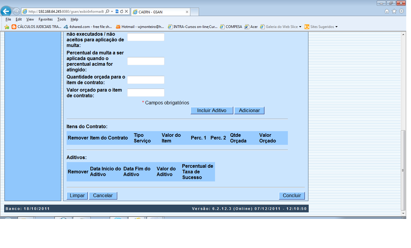 GSAN -> Relatório -> Faturamento -> R1054 Relatório Boletim Medição GSAN -> Relatório -> Cobrança -> R1152 - Rel.