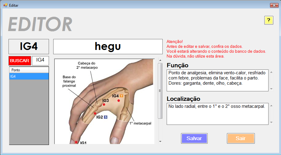 Consultando atendimentos passados. A cada clique dos botões de seta, poderá observar os atendimentos realizados anteriormente.