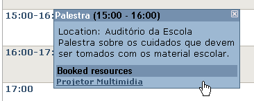 19 Ilustração 19: Inserindo um recurso no evento Ilustração 20: Evento cadastrado pelo usuário 16.