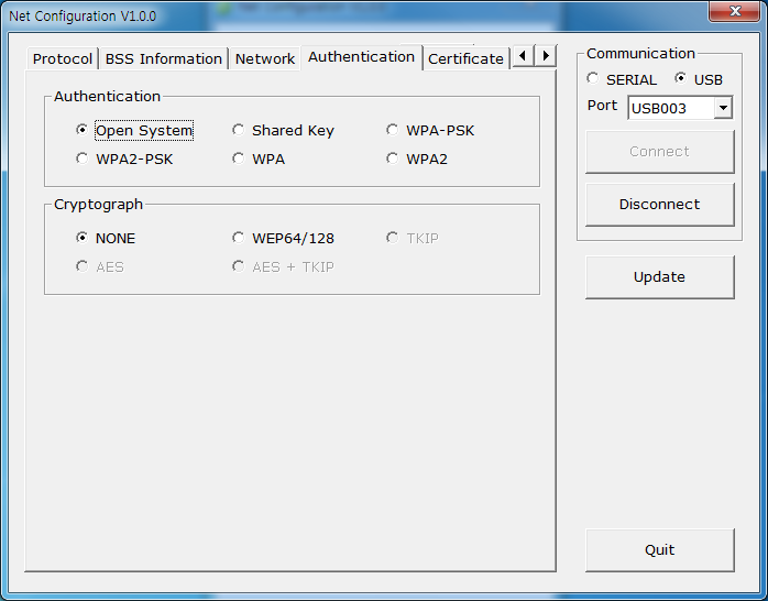 5) Rede Pode configurar a infra-estruturas/adhoc, SSID, IP, Máscara de subrede e Gateway.