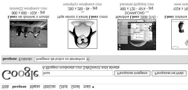 PASSO III: A janela que irá aparecer contém vários sites relacionados ao assunto digitado, você pode escolher um deles com um clique no link.