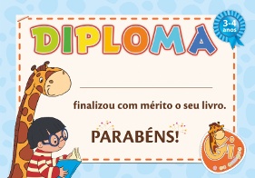 Para a Criança 3-4 96 páginas com autocolantes 16 páginas A pasta do aluno dos 3-4 inclui um livro com 46 registos, com autocolantes e um diploma, e ainda a Caderneta da Criança.