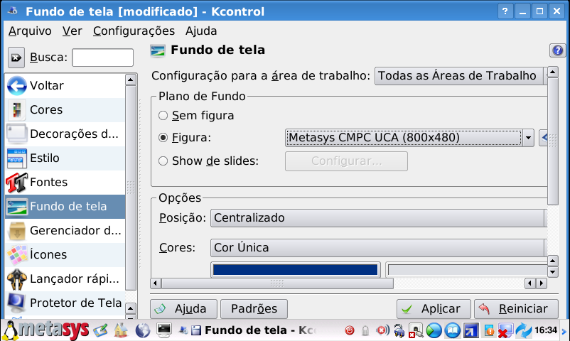 Aparecerá uma tela pedindo que se digite a senha do Administrador. Digite metasys. Pronto, agora você pode alterar a data e a hora do computador.