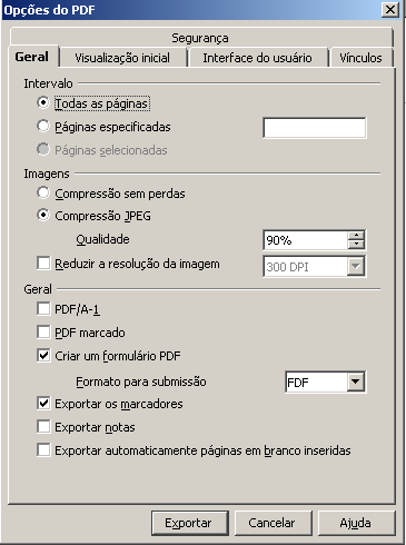 36307-352 - São João del-rei - Minas Gerais Digite um nome para o arquivo (sem colocar extensão) na caixa de texto Nome do arquivo e clique no botão Exportar... e a tela da figura abaixo surgirá.