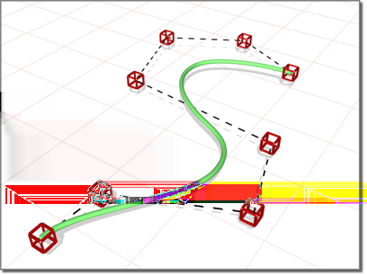 2.1.2 Curva NURBS A curva NURBS utiliza vértices de controle ou pontos. Quando são utilizados pontos para criar a curva, normalmente essa curva passa pelos pontos escolhidos (Figura 2.