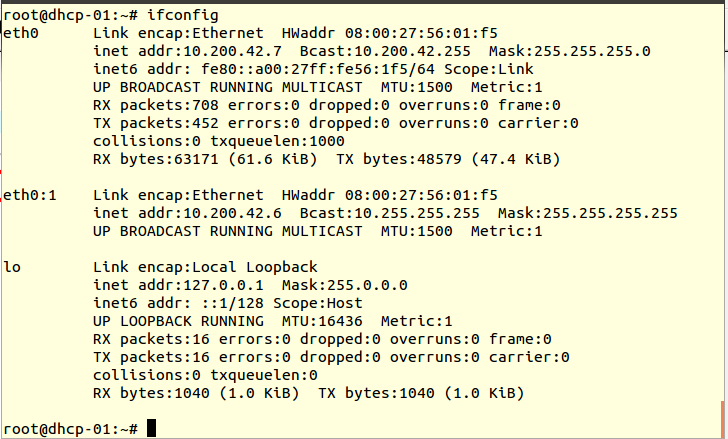 Ajustando o Server. Verificando as conf. de rede.