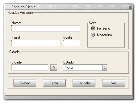 62 Figura 32 Resultado da conversão para HTML O mesmo formulário convertido para Laszlo fica conforme Figura 33.