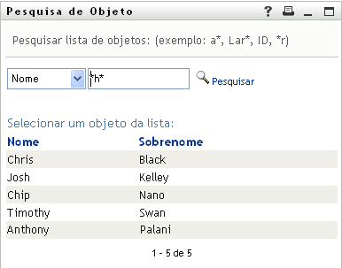 2 Especifique os critérios de pesquisa referentes ao usuário desejado: 2a Use a lista suspensa para selecionar se a pesquisa deve ser por Nome ou Sobrenome.