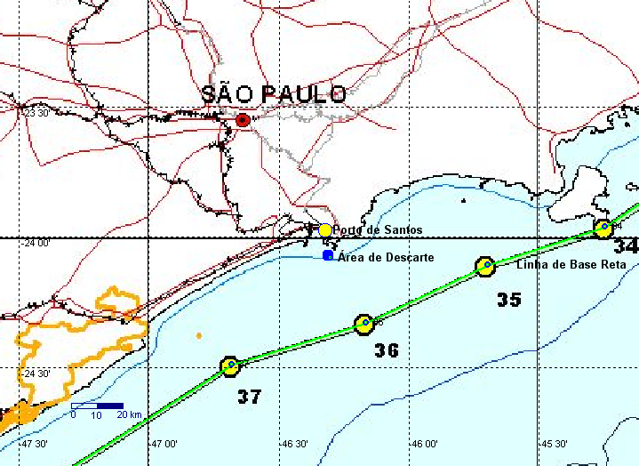 De acordo com as informações disponibilizadas no endereço eletrônico do Porto de Santos, o projeto da dragagem de manutenção tem cotas de: 14 m da Barra até a Torre Grande e 13 m da Torre Grande até