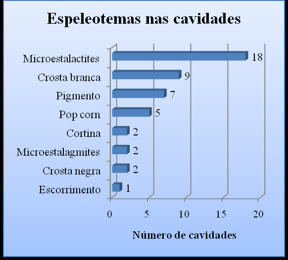 Espeleotemas das cavidades da serra do sereno