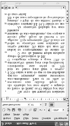 PROVA BANCO DO BRASIL PROVA DE INFORMÁTICA ESCRIVÃO II 24/08/2003 A figura abaixo mostra uma janela do Word 2002, com um fragmento adaptado do texto Transações virtuais do BB já somam R$ 54,5