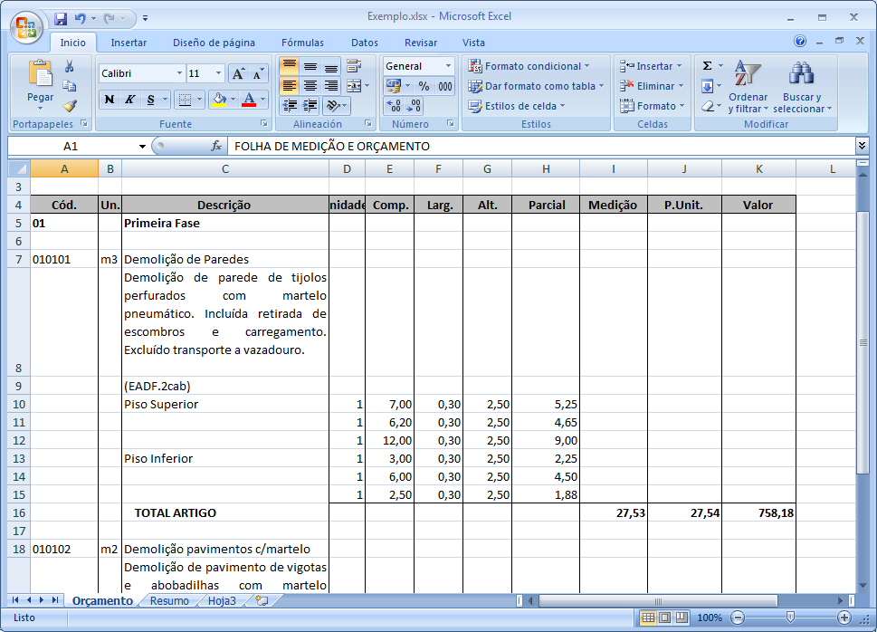 Importar ficheiros Livro do Microsoft Excel É possível importar ficheiros Microsoft Excel, tanto no formato XLS (de versões de Excel até à 2003), como no formato XLSX (de versões de Excel desde a