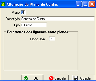 Figura nº 44 Quando se trata de uma empresa analítica com centros de custo, os Planos devem estar encadeados entre si, ou seja,