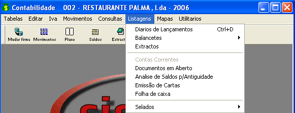 BREVE DESCRIÇÃO DOS SUB-MENUS DO MENU CONSULTAS Consulta de Contas Consulta de Movimentos Consulta de Saldos Consulta de Balancete Consulta de documentos p/ regularizar Resumo de Lançamentos Permite