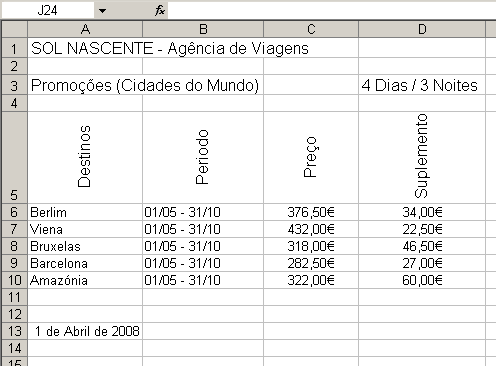 Alinhamento 1. Seleccione a(s) célula(s) que pretende formatar. Manual Prático Microsoft Excel 2003 2. Seleccione no menu Formatar a opção Células.