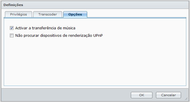 Transferir Música Pode activar a transferência de música e de seguida transferir músicas da Audio Station para o seu computador local.