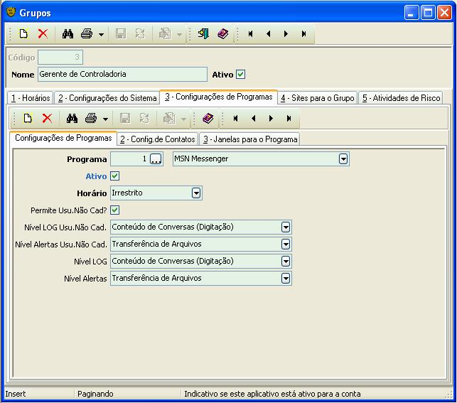 Configure os Messengers conforme padrão abaixo (Faça o mesmo para com o Skype): Adicionalmente cadastre o Editor de Textos TextPad para que possamos