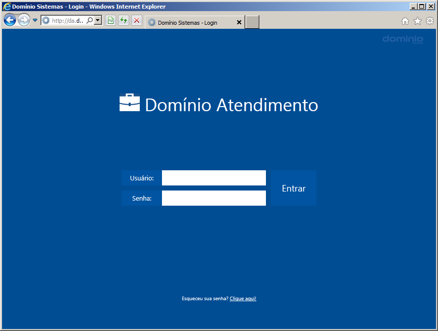 1. Acessando o Domínio Atendimento Através do módulo Domínio Atendimento, o cliente da Empresa de Contabilidade poderá solicitar diretamente pela web serviços para a sua empresa.