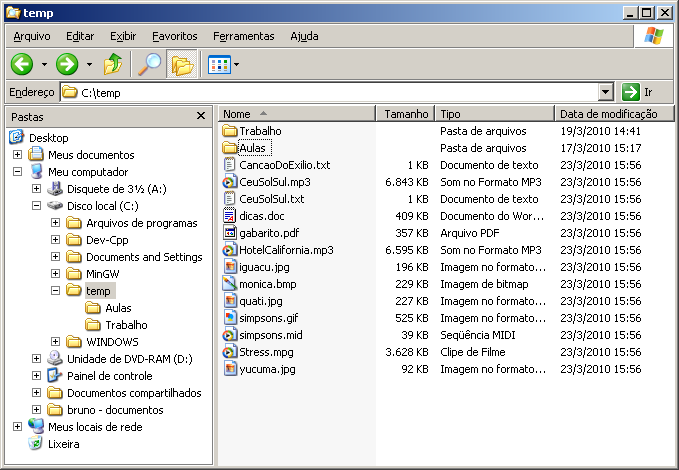 Windows Explorer Aplicação para gerenciar o sistema de arquivos do sistema operacional Arquivo Conjunto de dados (que