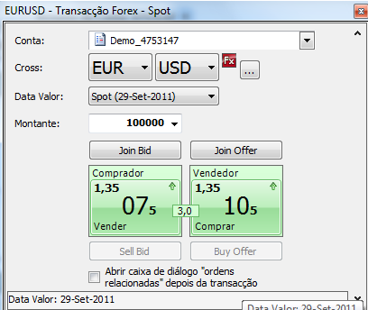 Forex O Mercado Cambial A transacção Algumas características das transacções no mercado cambial: Existe uma moeda base e uma moeda secundária.