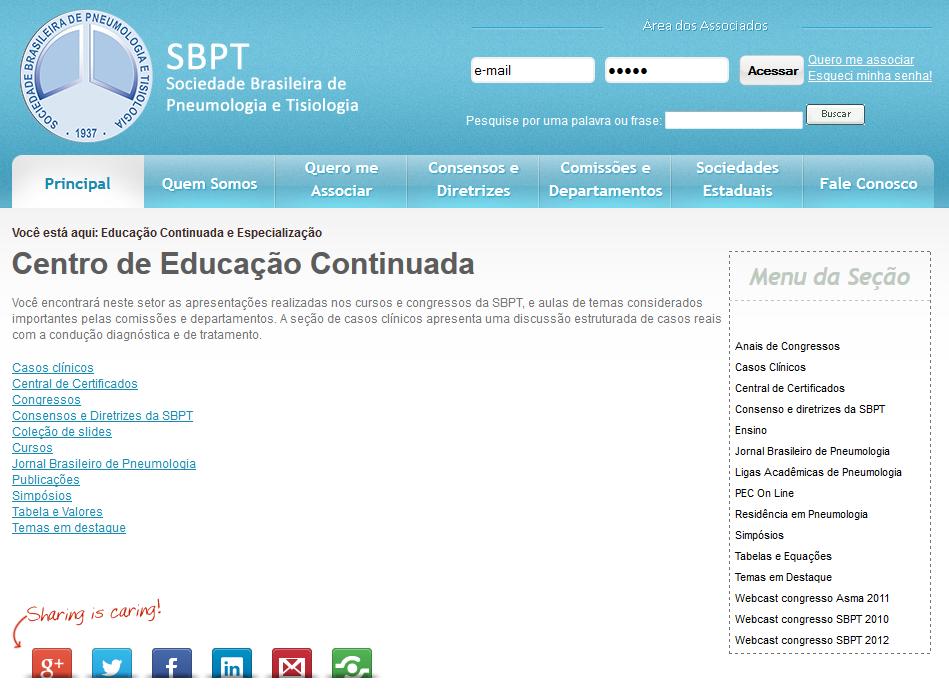 SBPT Sociedades Estaduais e Regionais Departamentos Científicos