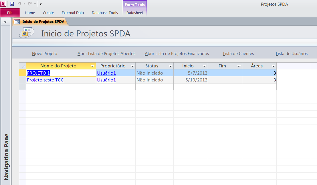 51 Figura 15 Sistema Projetos SPDA: Menu Principal 6.2.