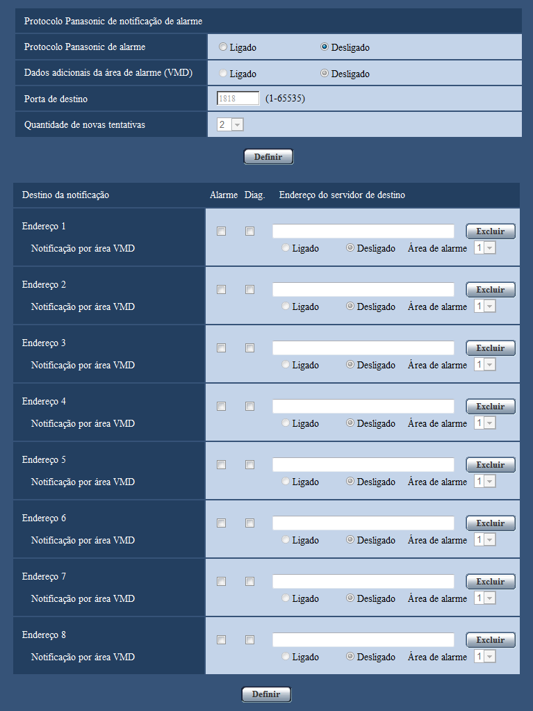 13 Configuração dos ajustes e alarme [Alarme] Número disponível de caracteres: 0-200 caracteres Padrão: Nenhum (em branco) SW355 SW352 SF346 SF342 SF335 SW316L SW316 SP306 SP305 SP302 SW155 SW152