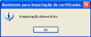 17 Configuração dos ajustes de rede [Rede] 6. Quando a janela de alerta de segurança for exibida, clique em Sim. Quando a importação for concluída, a tela A importação obteve êxito., será exibida. 7.