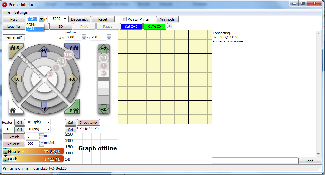 1. Ligar e conectar a impressora 1.3 Conectar a impressora ao computador Para conectar a impressora clique no botão Conect.