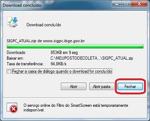 IV - Estando em seu próprio Posto, selecione no Disco local (C:) a pasta MEUPOSTODECOLETA para nela armazenar o arquivo de atualização, como mostra a figura 1.