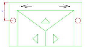 35 Tabela 5.2 - Fatores multiplicativos da vazão de projeto Curva a menos de 2 m Curva entre 2m e 4m da Tipo de Curva de saída (d<2m) saída (2<d<4) Canto Reto 1,2 1,1 Canto Arredondado 1,1 1,05 5.5.4