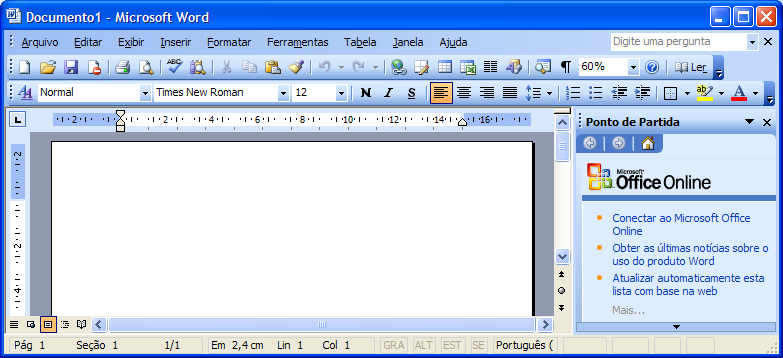 Microsoft Word 2003 O Word mantém-se como o principal editor de texto do mercado. Mais estável, novas ferramentas e recursos que permitem a elaboração de trabalhos complexos e completos.