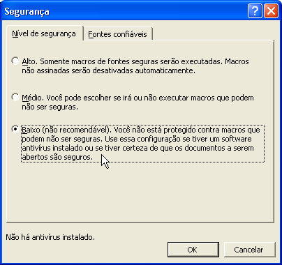 3. Abra o arquivo da prestação de contas e clique no botão Ativar macros. Se o arquivo da prestação de contas já estiver aberto, efetue o seu fechamento primeiro.