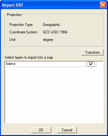 Selecionar os layers que deseja importar marcando ou desmarcando a opção