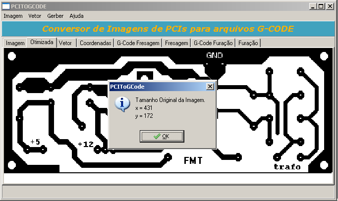 Para saber o tamanho da imagem original em pixels abra o menu Imagem e clique em Tamanho Original.